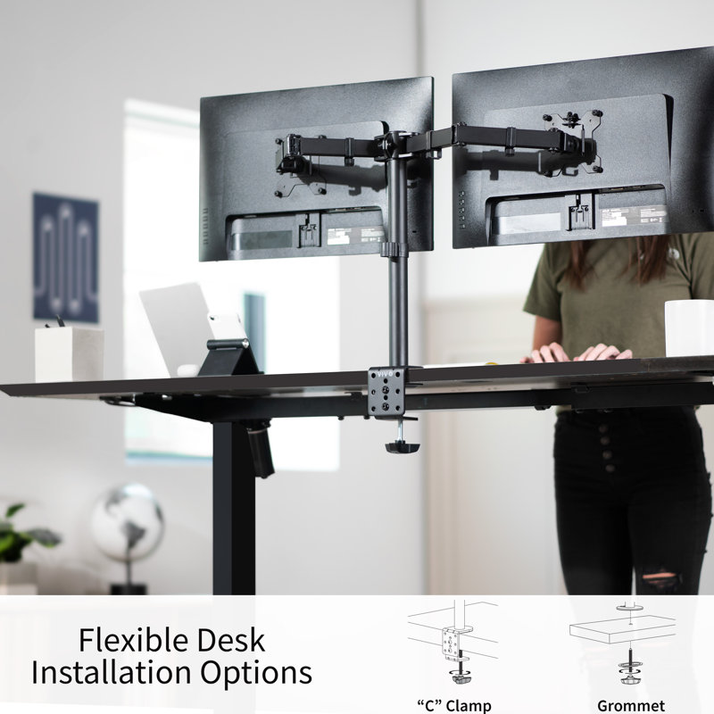VIVO Dual Monitor Desk Mount Adjustable Stand, Fits Screens up to 30